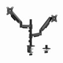 GEMBIRD BIURKOWE, REGULOWANE RAMIĘ/UCHWYT NA DWA MONITORY OD 17" DO 32", OBCIĄŻENIE DO 9 KG