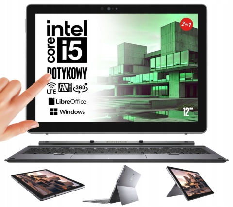 Laptop Dell Latitude 7210 2w1 i5 16GB RAM 1TB SSD 12" dotykowy Full HD powystawowy