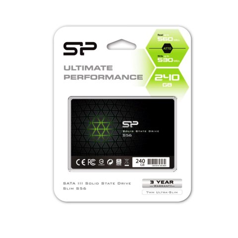 Silicon Power Dysk SSD Silicon Power S56 240GB 2.5" (560/530) SATA3 7mm 3D TLC