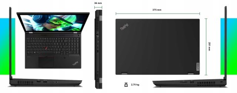 Laptop Lenovo ThinkPad P15 G1 i7 64GB RAM 1TB SSD 15,6" Full HD RTX3000 powystawowy