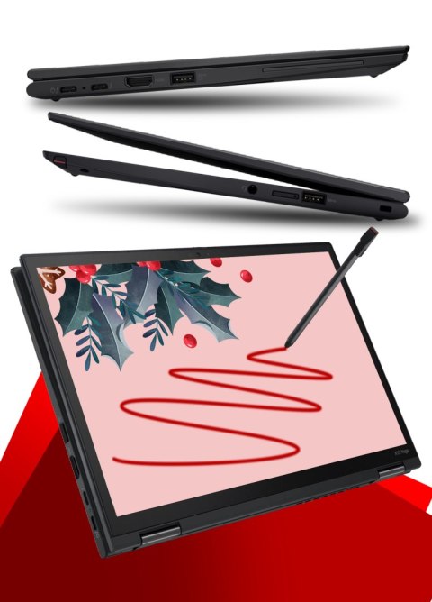 Laptop Lenovo ThinkPad X13 Yoga G2 i7 16GB RAM 2TB SSD 1920x1080 13,3" Full HD dotykowy powystawowy