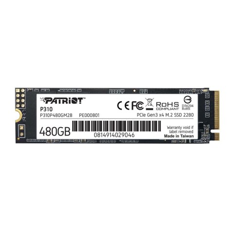 Patriot Memory Dysk SSD Patriot P310 480GB M.2 2280 PCle NVMe (1700/1500 MB/s)