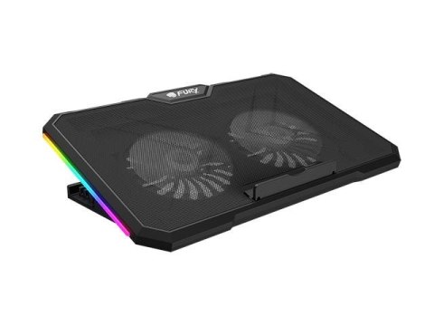 Fury Podstawka chłodząca pod laptopa Fury Gunbai G3 14.1-17.3" z 2 wentylatorami, podświetlenie RGB, 2 USB
