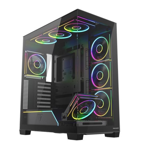 Modecom Obudowa Modecom Volcano Stellar Plus ARGB MIDI 8F, czarna