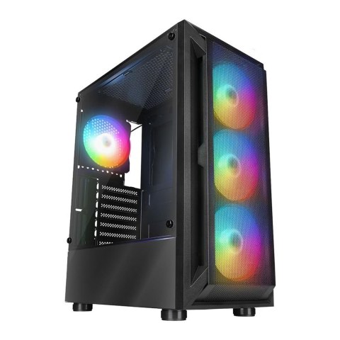 Rampage Obudowa PC Rampage SHIVA z oknem 4x wentylator 120mm Rainbow czarna