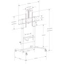 TECHLY STOJAK MOBILNY TV 52-110" 120KG PŁYNNA REGU