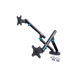 Digitus Ramię biurkowe podwójne DIGITUS z zaciskiem i sprężyną mechaniczną, 2x LCD max. 35