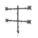 GEMBIRD BIURKOWE RAMIĘ/UCHWYT DLA CZTERECH MONITORÓW (REGULOWANE), 13"- 32"
