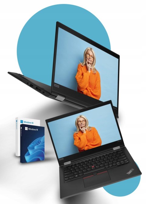 Laptop Lenovo ThinkPad x390 Yoga i7 16GB RAM 1TB SSD 13" Full HD dotykowy poleasingowy