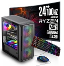 Zestaw KOMPUTER GAMINGOWY RYZEN 5 32GB RAM 1TB SSD+ Monitor do gier 24 WiFi