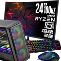 Zestaw KOMPUTER GAMINGOWY RYZEN 5 32GB RAM 1TB SSD+ Monitor do gier 24 WiFi