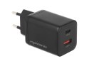 Ładowarka Movano GaN 45W USB-C PD + USB-A (black)