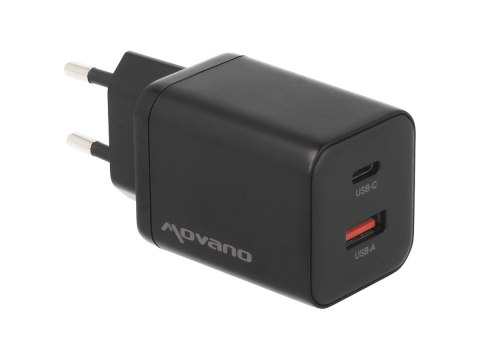 Ładowarka Movano GaN 45W USB-C PD + USB-A (black)