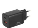 Ładowarka Movano GaN 45W USB-C PD + USB-A (black)