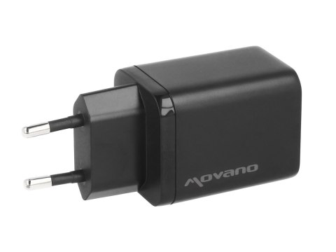 Ładowarka Movano GaN 45W USB-C PD + USB-A (black)