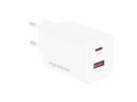 Ładowarka Movano GaN 45W USB-C PD + USB-A (white)
