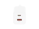 Ładowarka Movano GaN 45W USB-C PD + USB-A (white)