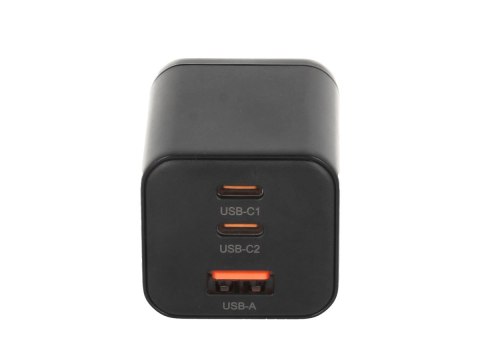 Ładowarka Movano GaN 65W 2x USB-C PD + USB-A (black)