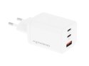 Ładowarka Movano GaN 65W 2x USB-C PD + USB-A (white)