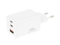 Ładowarka Movano GaN 65W 2x USB-C PD + USB-A (white)