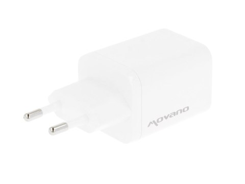 Ładowarka Movano GaN 65W 2x USB-C PD + USB-A (white)