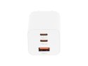 Ładowarka Movano GaN 65W 2x USB-C PD + USB-A (white)