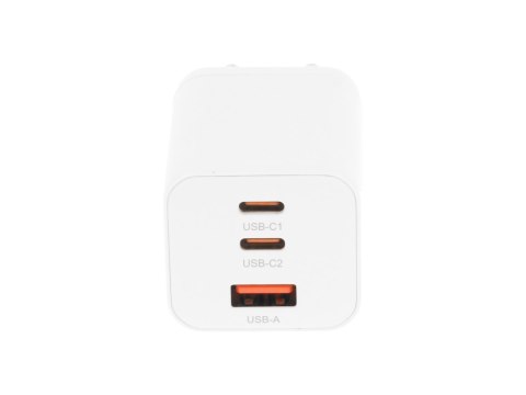 Ładowarka Movano GaN 65W 2x USB-C PD + USB-A (white)