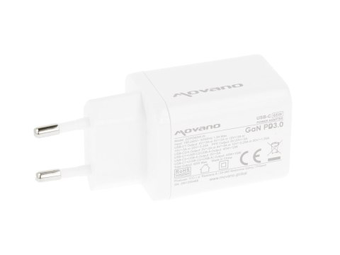 Ładowarka Movano GaN 65W 2x USB-C PD + USB-A (white)