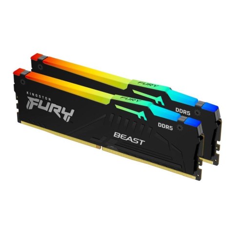Kingston Pamięć DDR5 Kingston FURY Beast RGB 64GB (2x32GB) 6000MHz CL30 1,4V Black EXPO