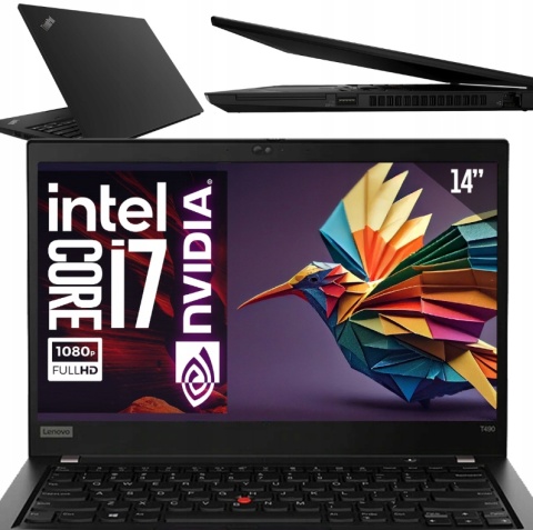 Laptop Lenovo ThinkPad T490 i7 16GB RAM 512GB SSD 14" MX250 Full HD poleasingowy