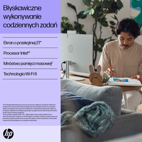 HP AiO 27-cr0224nw i5-1335U 27.0"FHD IPS 300nits AG 16GB DDR4 3200 SSD512 Iris Xe Graphics LAN Cam1080p+IR NoOS Shell White Shel