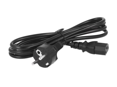 Kabel komputerowy 3-żyłowy (trapez) - do PC i UPS [150 szt. karton] -1.8m
