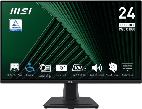 MSI Monitor 23.8" PRO MP245G FHD 100Hz