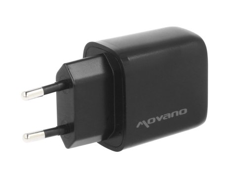 Ładowarka Movano GaN 20W USB-C PD + USB-A (black)