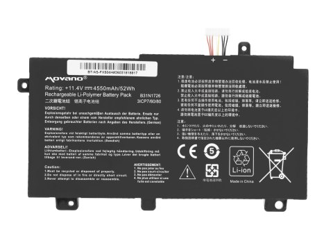 Bateria Movano do Asus TUF Gaming FX504, FX505, FX80G (4550mAh)