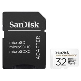 Sandisk Karta pamięci MicroSDHC SanDisk High Endurance 32GB 100/40 MB/s A1 Class 10 V30 UHS-I U3 + adapter