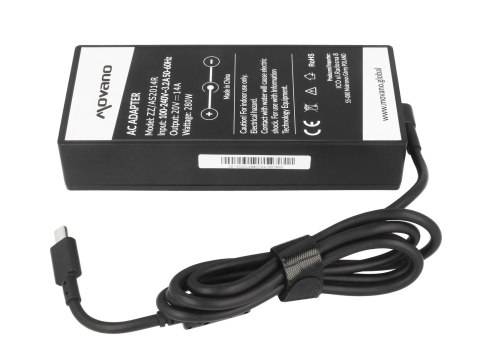 Zasilacz Movano 20v 14a 280W do Asus