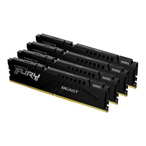 Kingston Pamięć DDR5 Kingston FURY Beast 64GB (4x16GB) 5600MHz CL40 1,25V Black XMP
