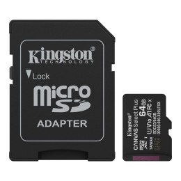 Kingston Karta pamięci Kingston microSD Canvas Select Plus Gen3 64GB UHS-I Class 10 + adapter