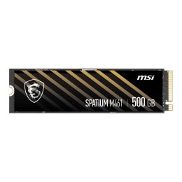 MSI Dysk SSD MSI SPATIUM M461 500GB PCIe 4.0 NVMe M.2 2280 (4700/1700 MB/s) 3D NAND
