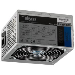 AKYGA Zasilacz ATX 600W Akyga Basic AK-B1-600 Fan12cm P4 4xSATA PCI-E