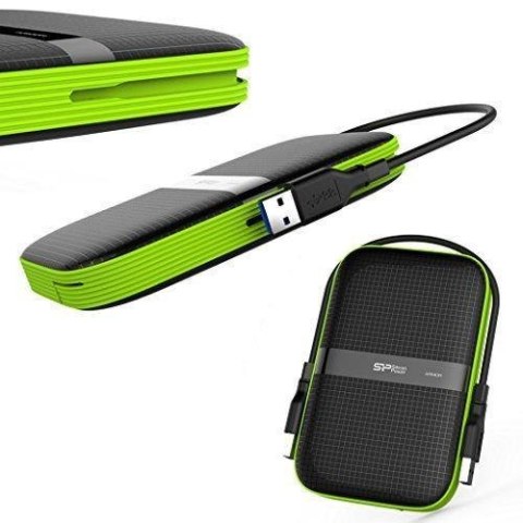 Silicon Power Dysk zewnętrzny Silicon Power ARMOR A60 2TB 2,5" USB 3.0 BLACK-GREEN/PANCERNY wstrząso/pyło i wodoodporny IPX4 Silicon Power Dysk zewnętrzny Silicon Power ARMOR A60 2TB 2,5" USB 3.0 BLACK-GREEN/PANCERNY wstrząso/pyło i wodoodporny IPX4