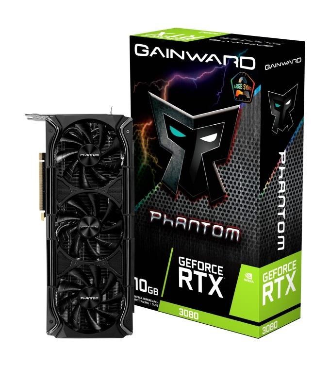 GAINWARD Karta VGA Gainward GeForce RTX 3080 Phantom+ 10GB GDDR6X HDMI+3xDP PCIe4.0