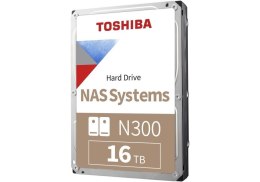 TOSHIBA Dysk Toshiba N300 HDWG31GUZSVA 3,5" 16TB SATA 7200 512MB BULK