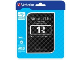 VERBATIM Dysk zewnętrzny Verbatim 1TB Store 'n' Go 2.5" 5400 USB 3.0 czarny