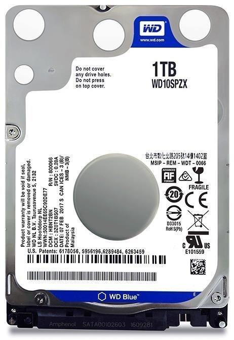 Western Digital Dysk WD Blue™ WD10SPZX 1TB 2,5" 5400 128MB SATA III Slim 7mm Western Digital Dysk WD Blue™ WD10SPZX 1TB 2,5" 5400 128MB SATA III Slim 7mm