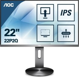 AOC Monitor AOC 21,5" 22P2Q VGA DVI HDMI 2xDP 4xUSB 3.1 głośniki