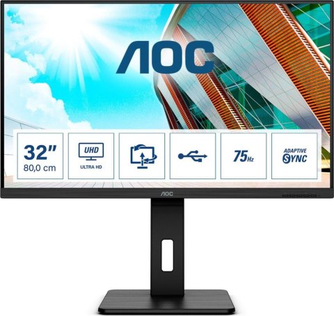 AOC Monitor AOC 31,5" U32P2 2xHDMI DP 4xUSB 3.1 głośniki