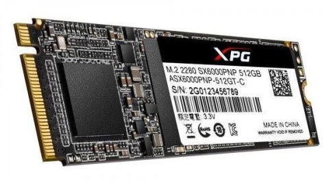 ADATA Dysk SSD ADATA XPG SX6000 PRO 512GB M.2 PCIe NVMe (2100/1400 MB/s) 2280, 3D TLC NAND