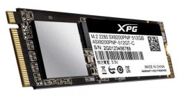 ADATA Dysk SSD ADATA XPG SX8200 PRO 512GB M.2 PCIe NVMe (3350/2350 MB/s) 2280, 3D TLC NAND